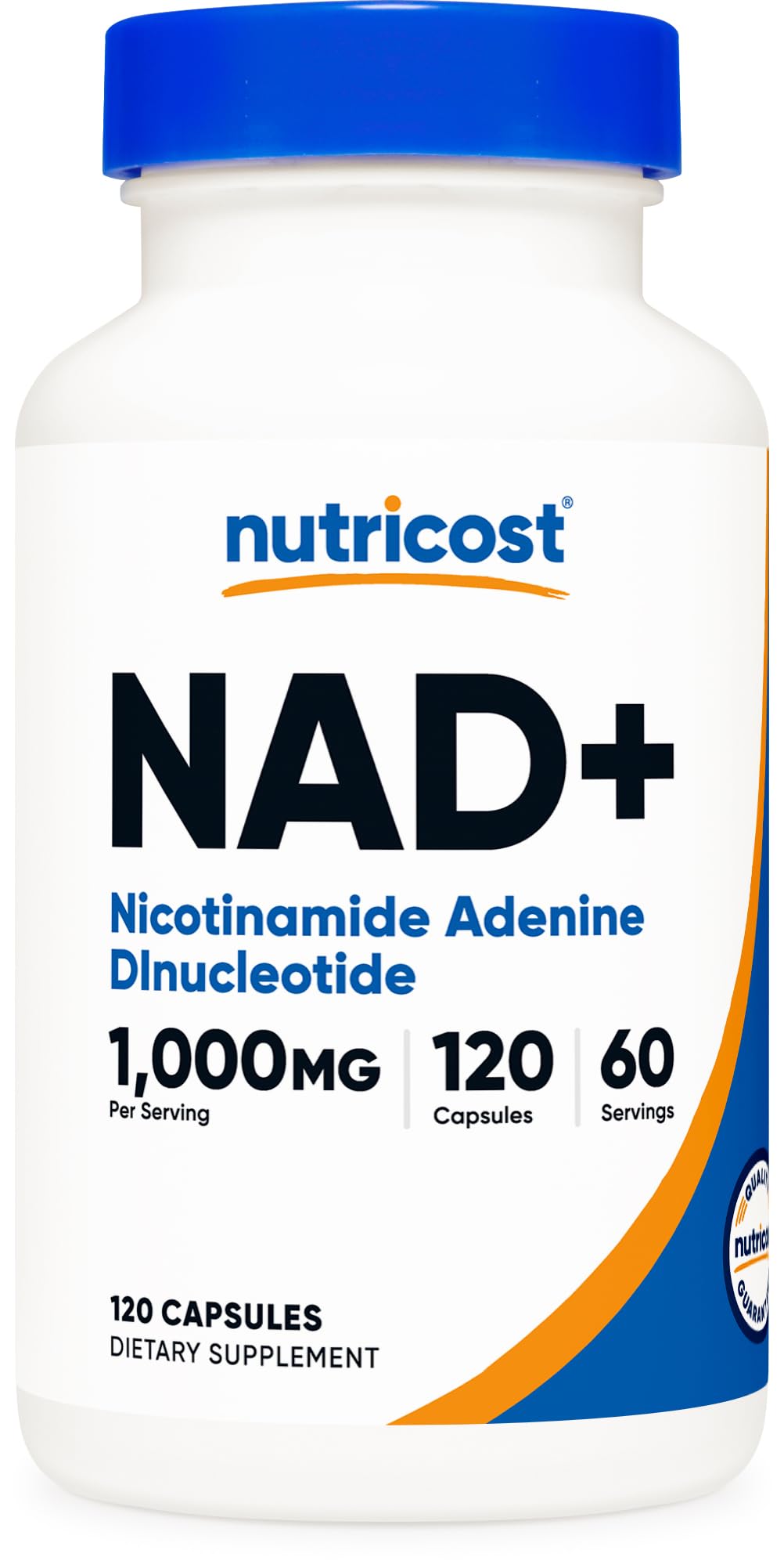 Nutricost NAD+ 120 capsules bottle front view
