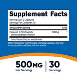 Nutricost NMNH 60 capsules bottle side view
