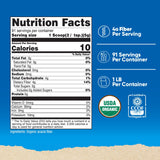 Nutricost Organic Acacia Fiber Powder 1 LB container side view