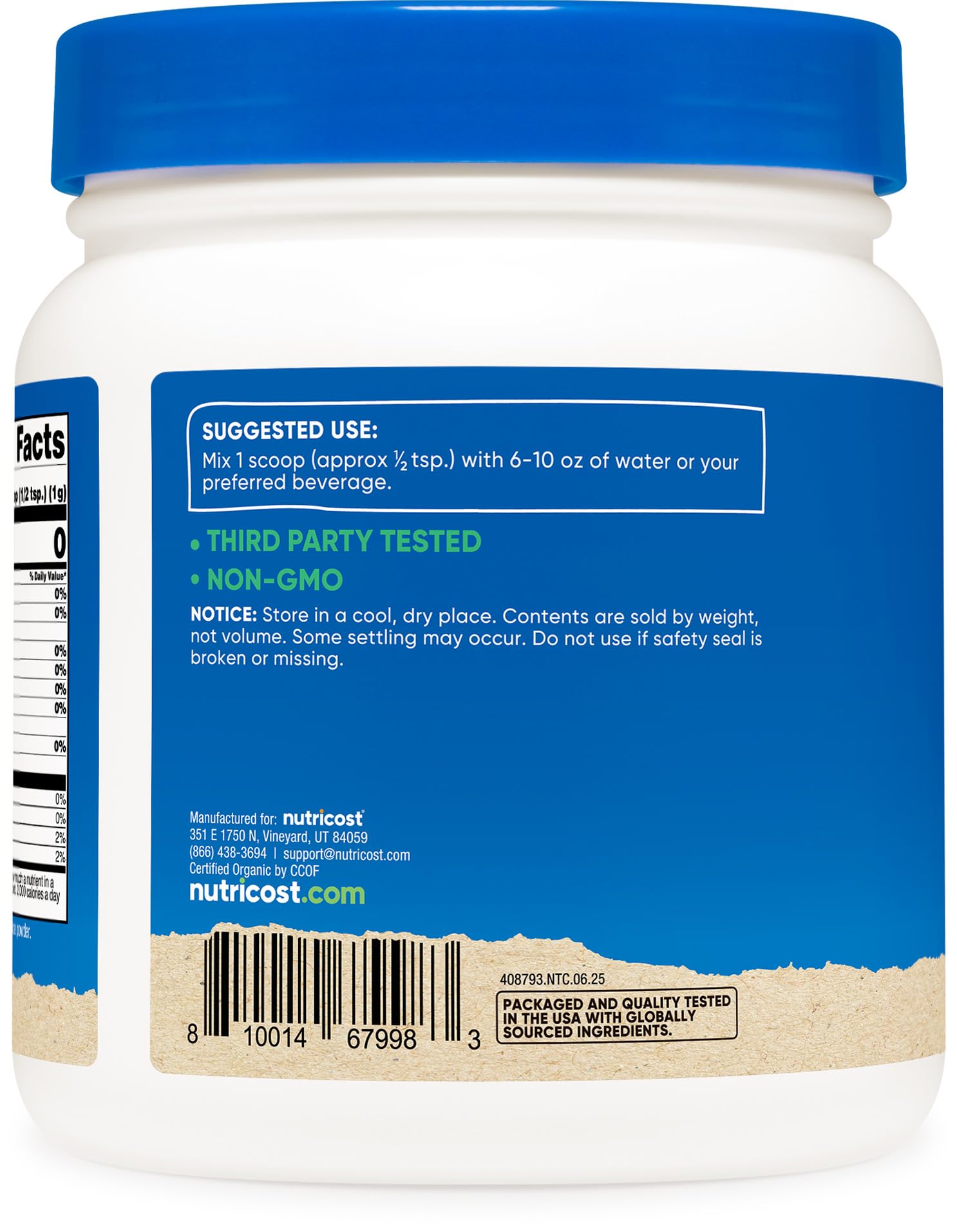 Nutricost Organic Barley Grass Juice Powder in a smoothie
