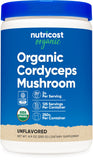 Nutricost Organic Cordyceps Mushroom Powder 250g front view