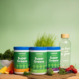 Nutricost Organic Greens Powder 381g mixed in a smoothie