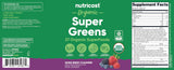 Nutricost Organic Greens Powder 408g opened with powder visible