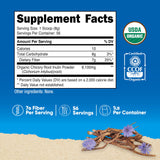 Nutricost Organic Inulin Powder 454g back view with ingredient list