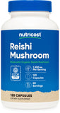 Nutricost Organic Reishi Mushroom 120 Capsules front view