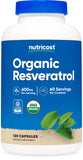 Nutricost Organic Resveratrol 600mg 60 Capsules front view