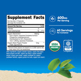 Nutricost Organic Resveratrol 600mg bottle side view