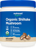 Nutricost Organic Shiitake Mushroom Powder 8oz front view