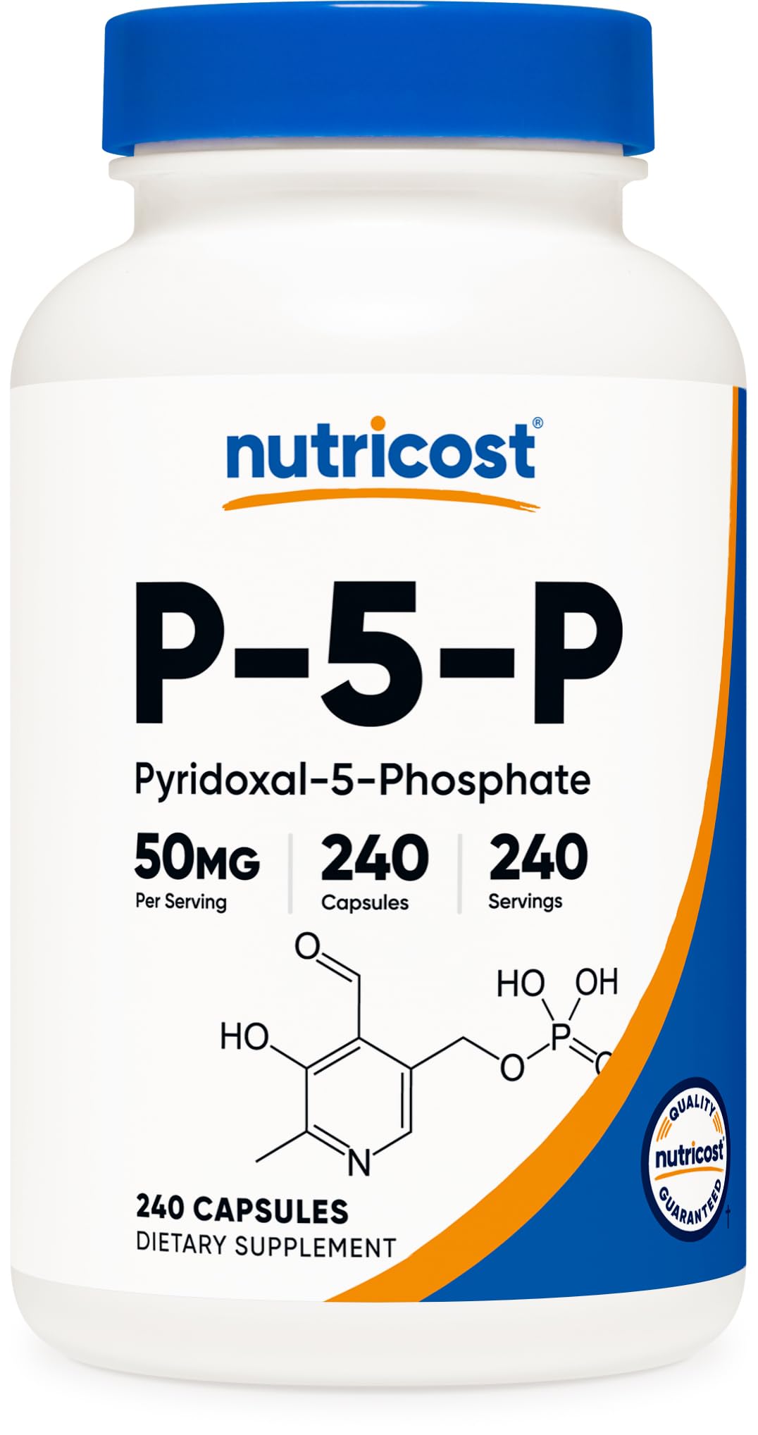 Nutricost P5P Vitamin B6 Supplement 50mg bottle front view