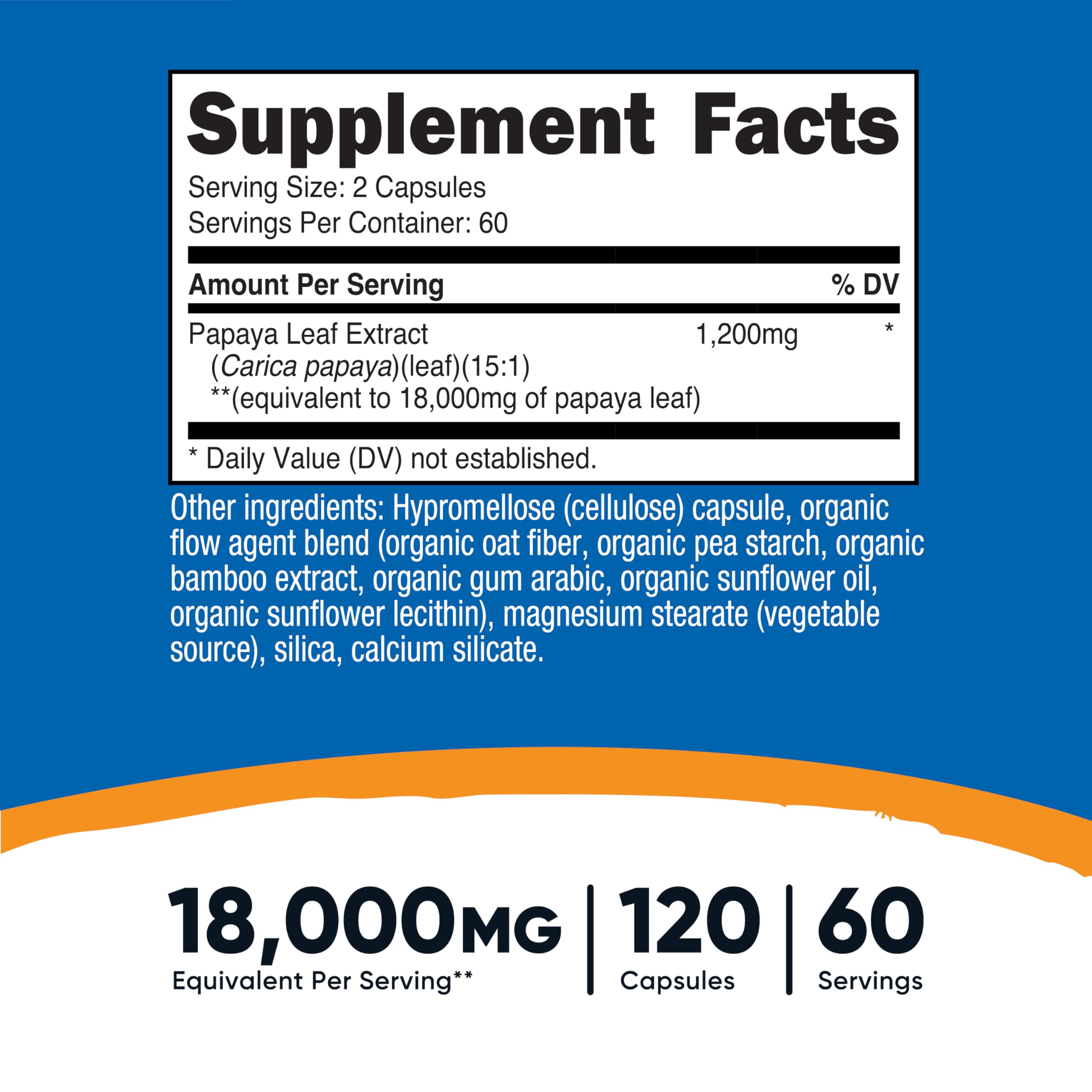Nutricost Papaya Leaf Extract capsule close-up