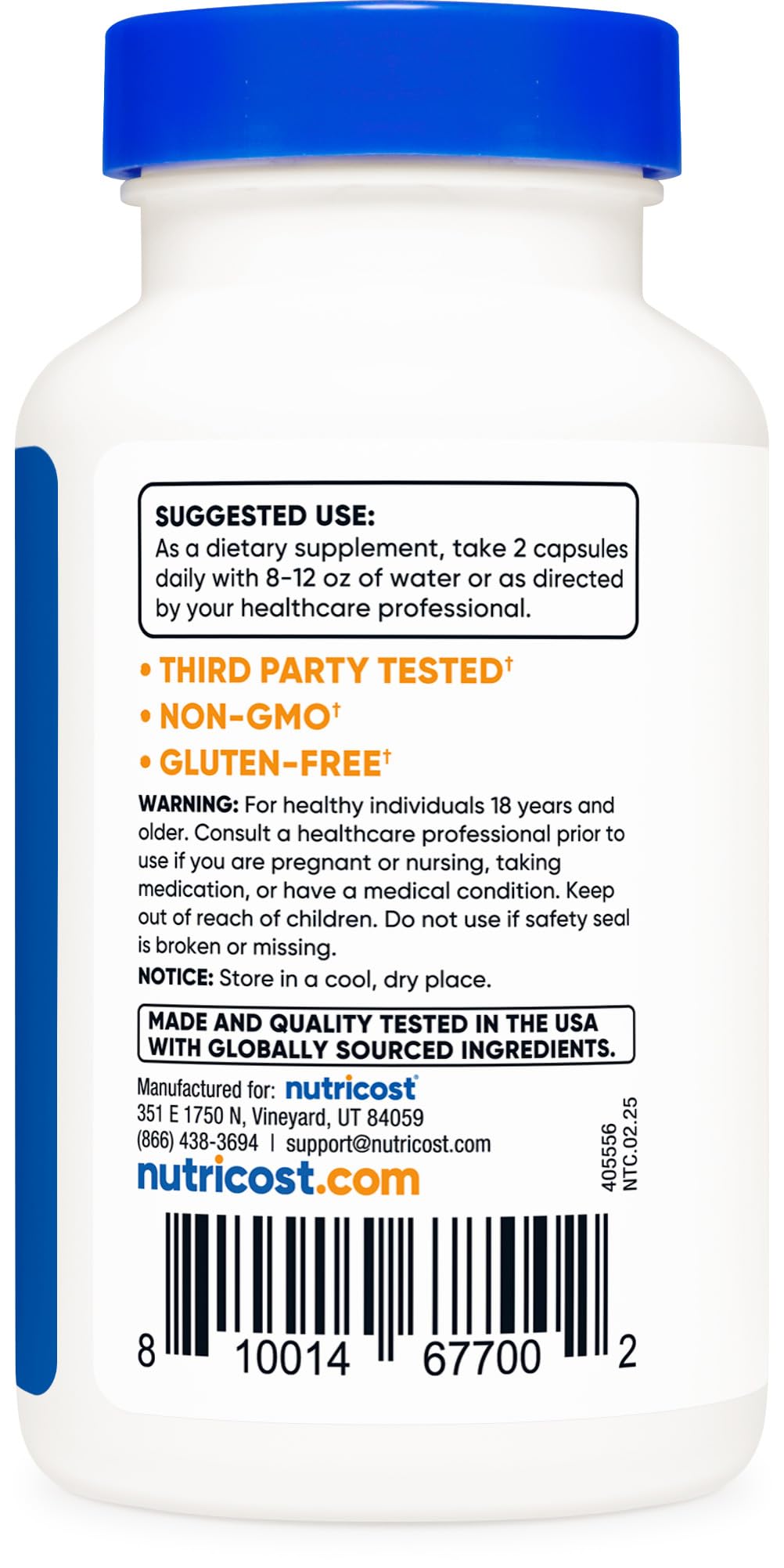 Nutricost Pau D'Arco Capsules 120 Count ingredients list