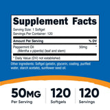Nutricost Peppermint Oil Softgels 120 Count side view