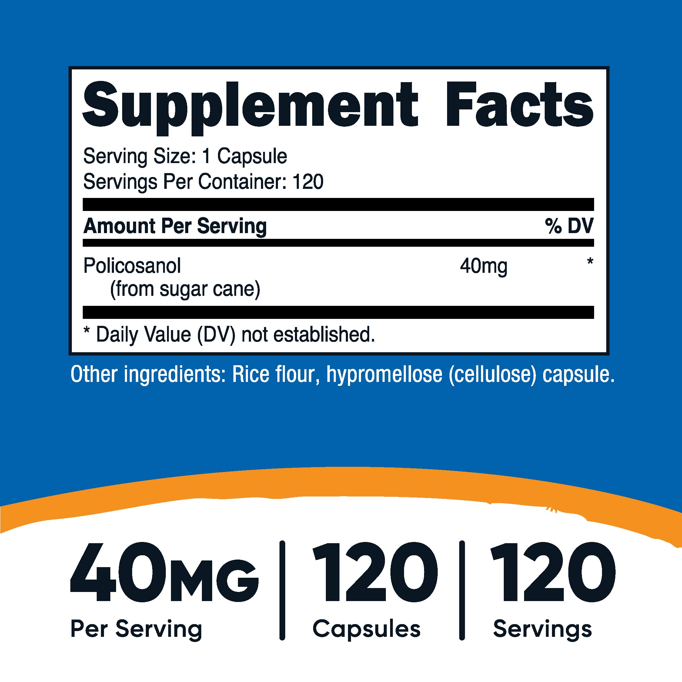 Nutricost Policosanol Capsules showing capsule details