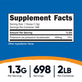Nutricost Potassium Bicarbonate Powder 2 LB back view