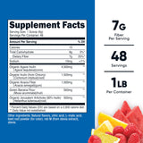 Nutricost Prebiotic Fiber Powder 1lb back view with ingredient list