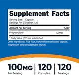 Nutricost Pregnenolone 100mg bottle side view