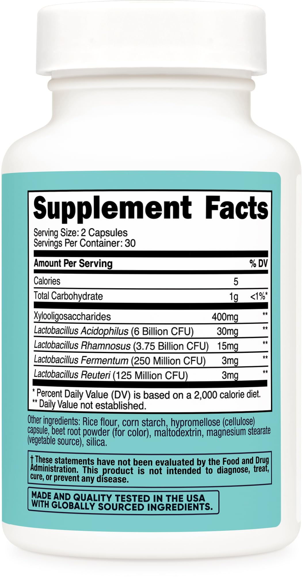 Nutricost Probiotics Acidophilus capsules on a wooden surface