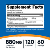 Nutricost Quercetin 880mg with Bromelain 165mg side view of bottle