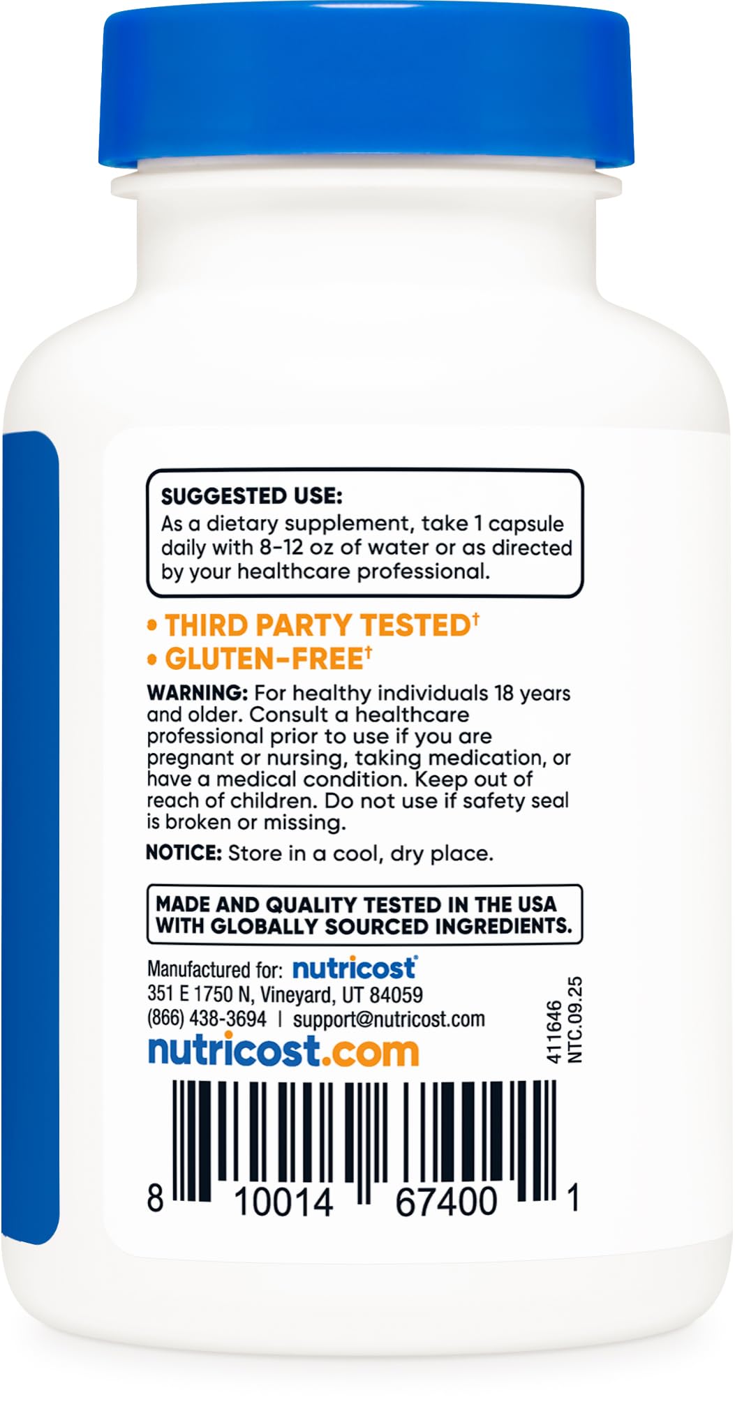 Nutricost R-Alpha Lipoic Acid capsules on a wooden surface