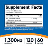 Nutricost Red Yeast Rice with CoQ10 1200mg bottle side view