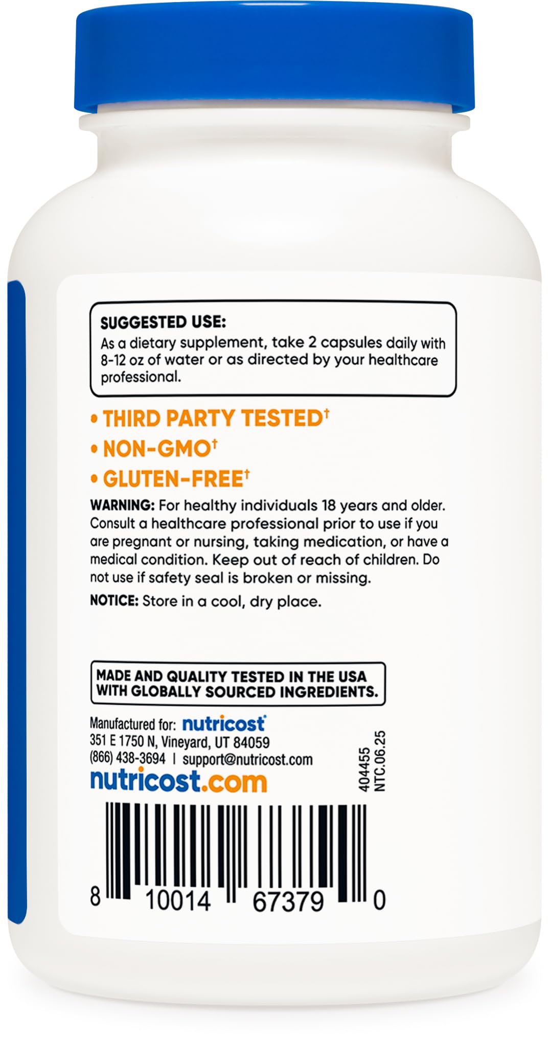 Nutricost Red Yeast Rice with CoQ10 1200mg ingredients list