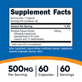 Nutricost Rhodiola Rosea Extract 500mg capsule close-up