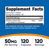 Nutricost Riboflavin-5-Phosphate 120 capsules bottle side view
