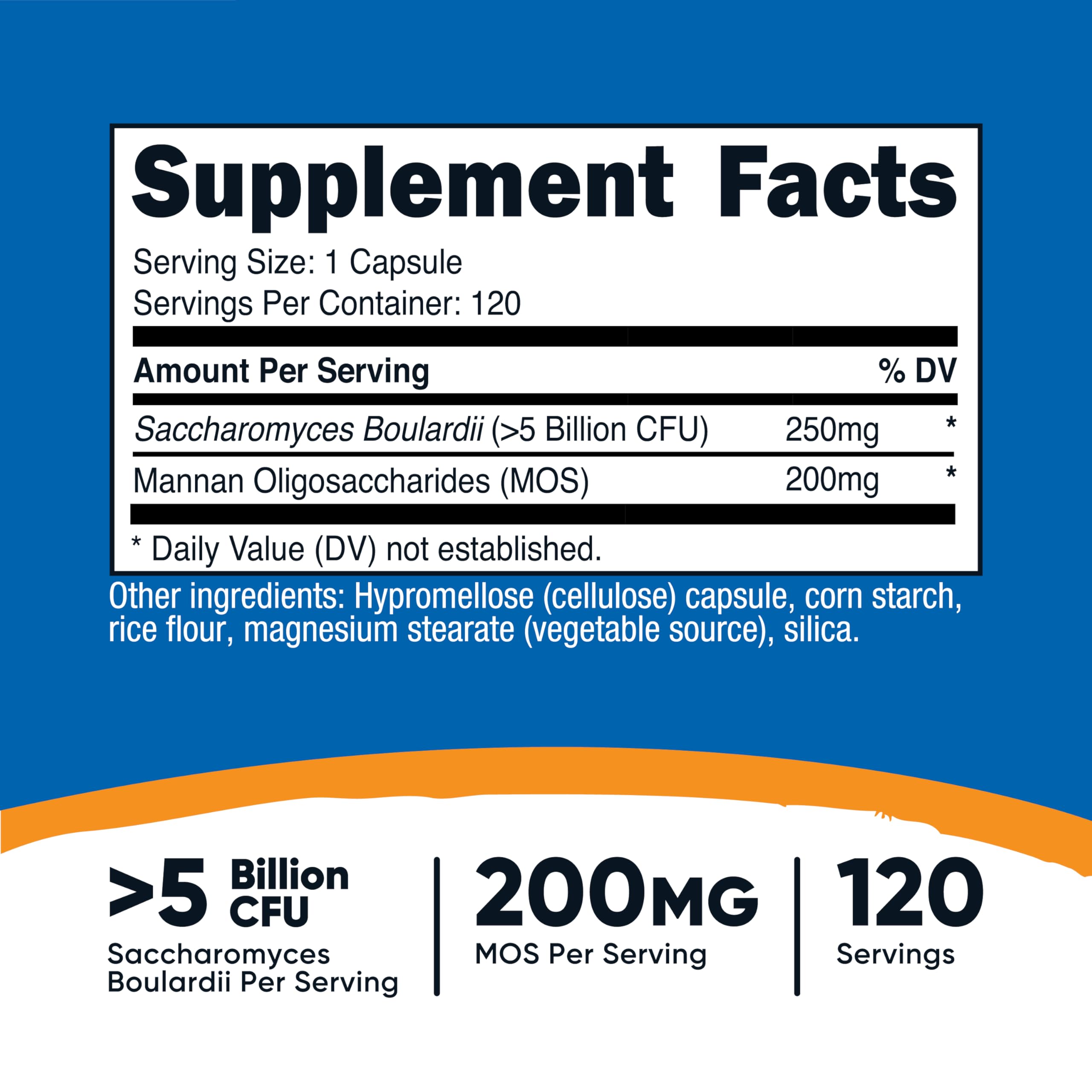 Nutricost Saccharomyces Boulardii bottle with capsules