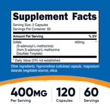 Nutricost SAMe 400mg capsule close-up