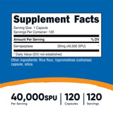 Nutricost Serrapeptase Capsules bottle with label
