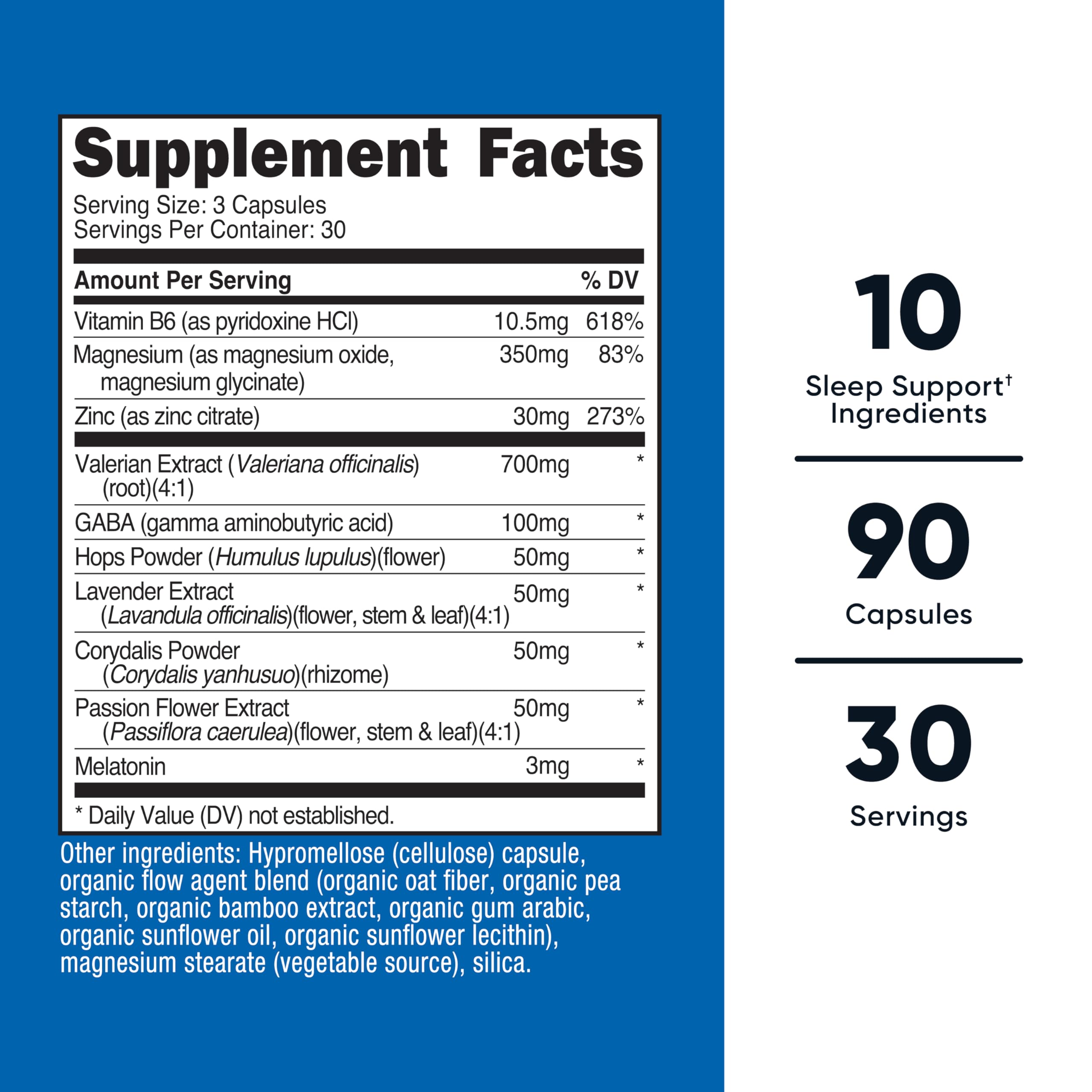Nutricost Sleep Aid Complex bottle side view