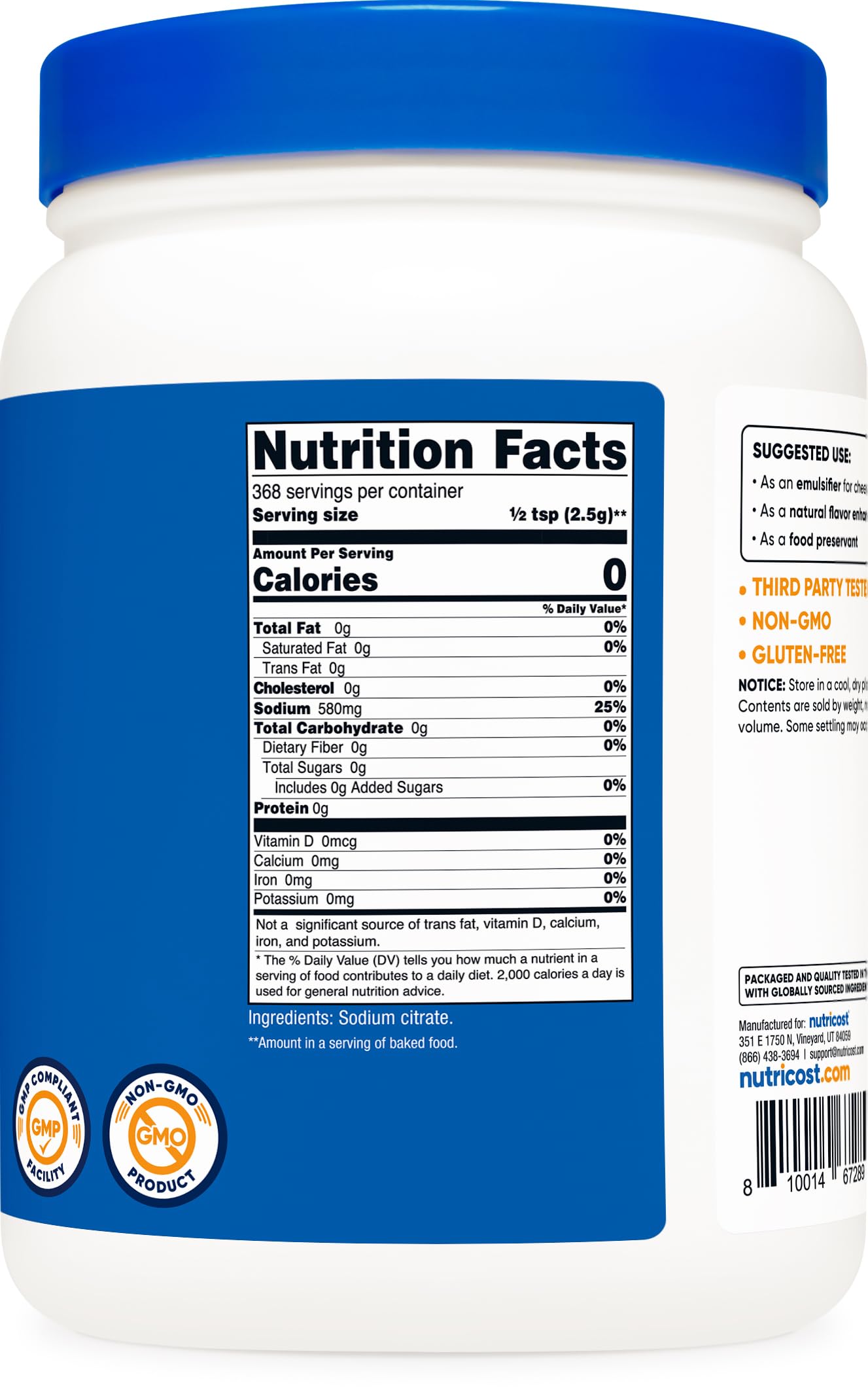 Nutricost Sodium Citrate 2 LBS usage in cheese sauce