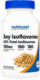 Nutricost Soy Isoflavones 150mg 180 Veggie Capsules front view