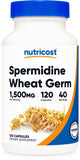 Nutricost Spermidine Wheat Germ 120 Capsules front view