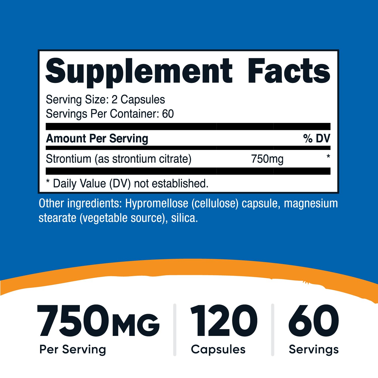Nutricost Strontium Citrate bottle with label