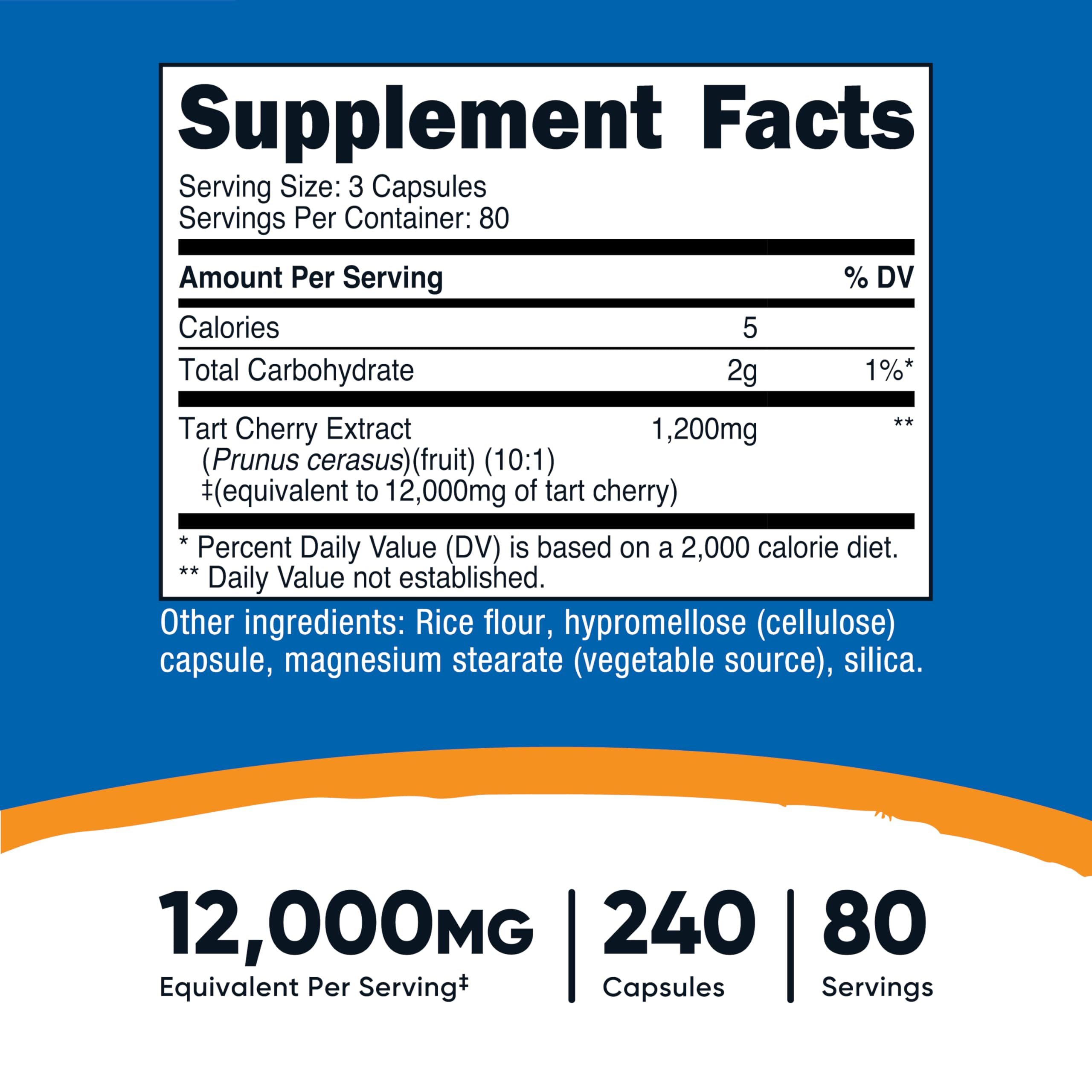 Nutricost Tart Cherry Extract capsules close-up