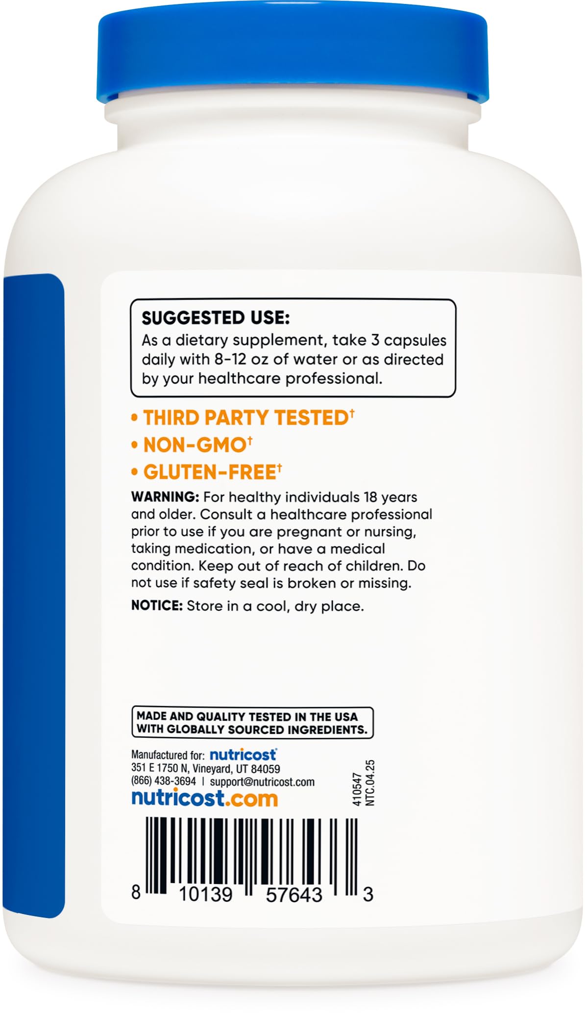 Nutricost Tart Cherry Extract vegan capsule detail