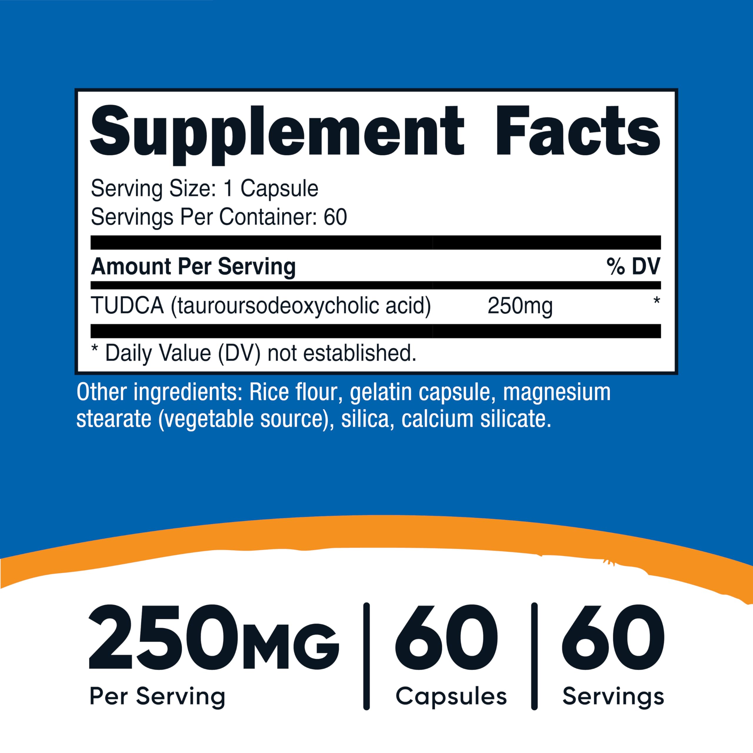 Nutricost Tudca 250mg capsule close-up