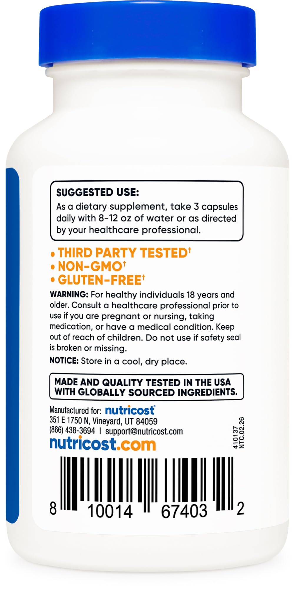 Nutricost Turmeric + Boswellia capsules close-up