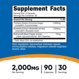 Nutricost Turmeric + Boswellia supplement bottle with label