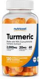 Nutricost Turmeric Gummies 120 count front view