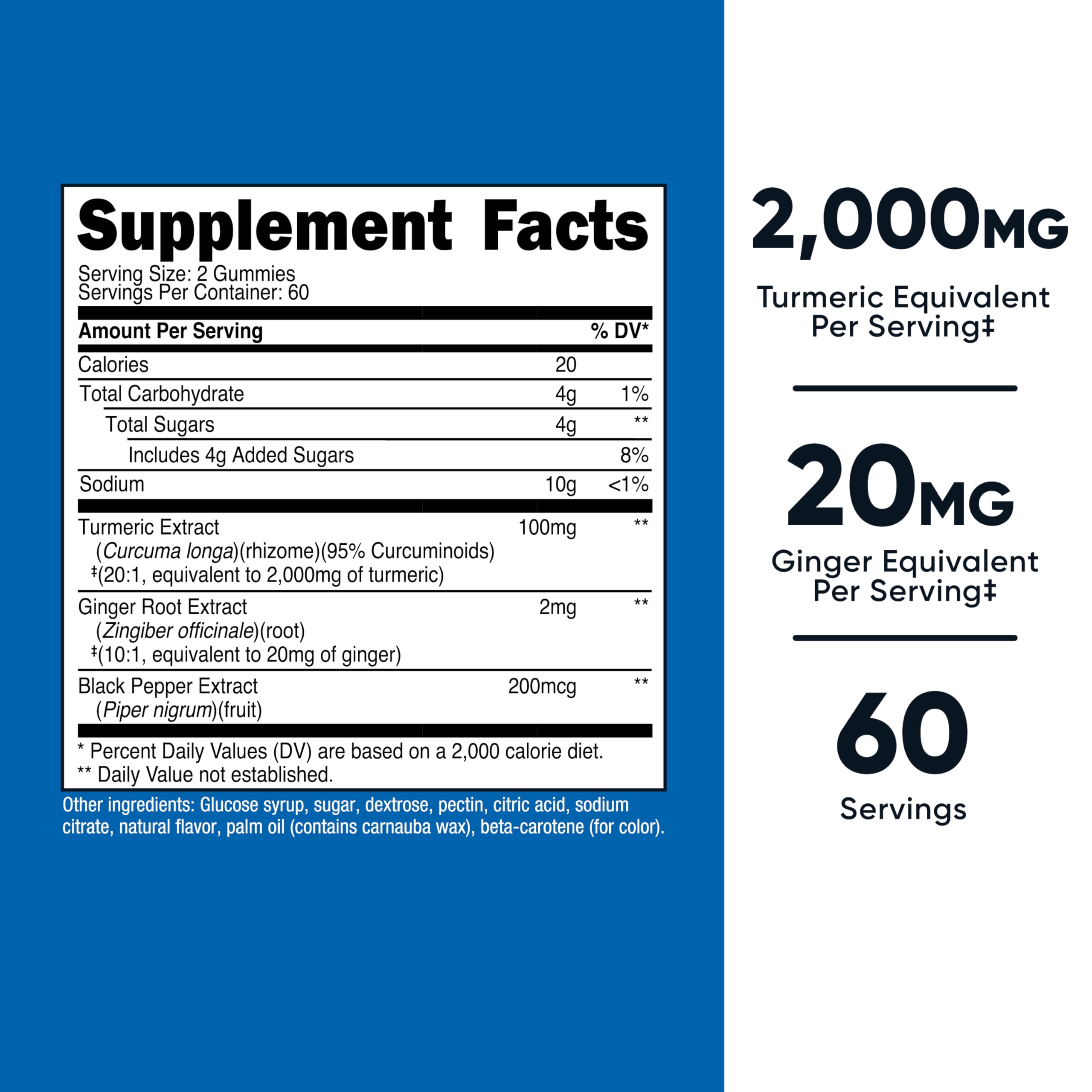 Nutricost Turmeric Gummies bottle side view