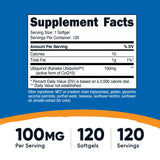Nutricost Ubiquinol Softgels 100mg bottle with label