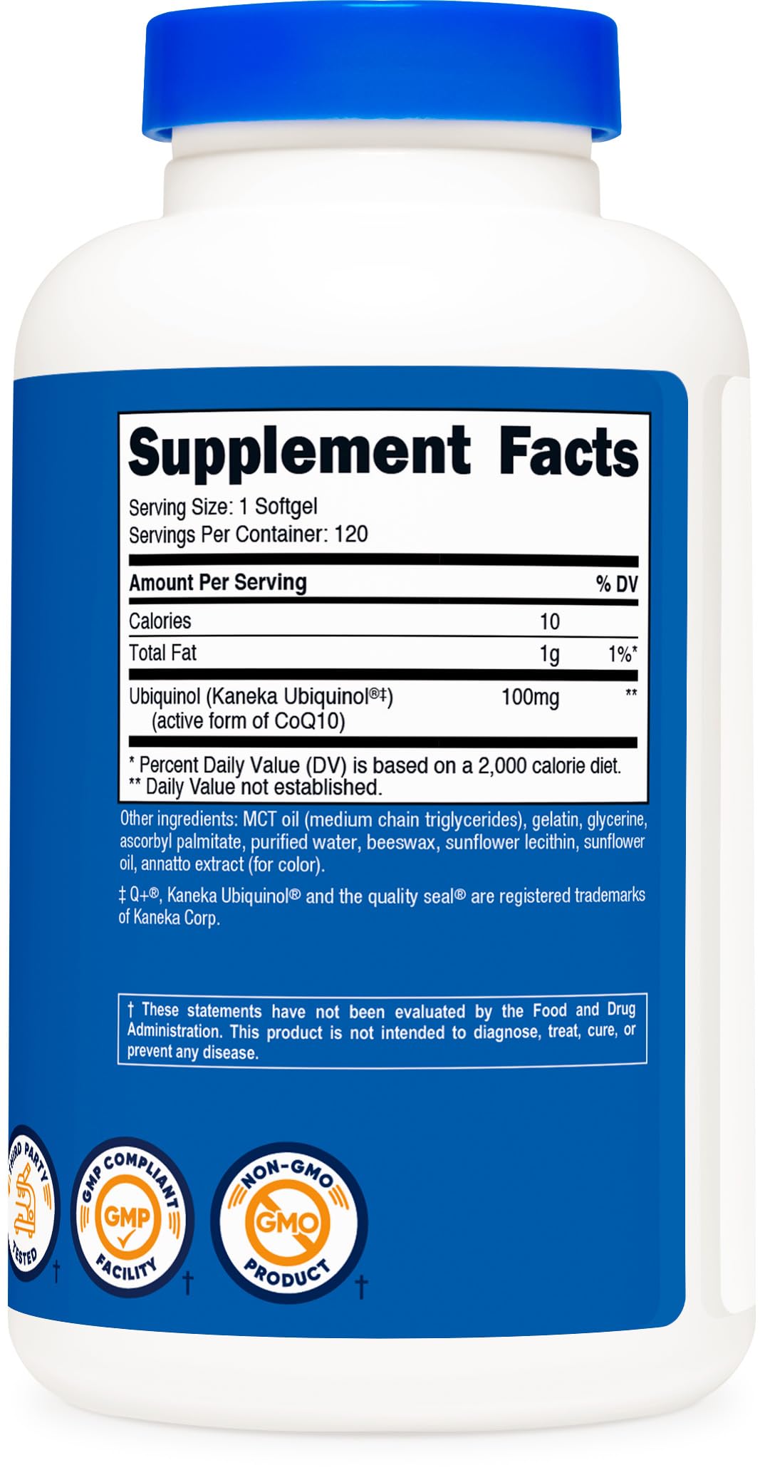 Nutricost Ubiquinol Softgels 100mg lifestyle scene with softgels
