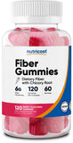 Nutricost Vegan Daily Fiber Gummies 120 Berry Flavour front view