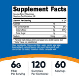 Nutricost Vegan Daily Fiber Gummies bottle side view