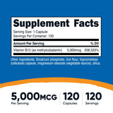 Nutricost Vitamin B12 5000mcg bottle with label