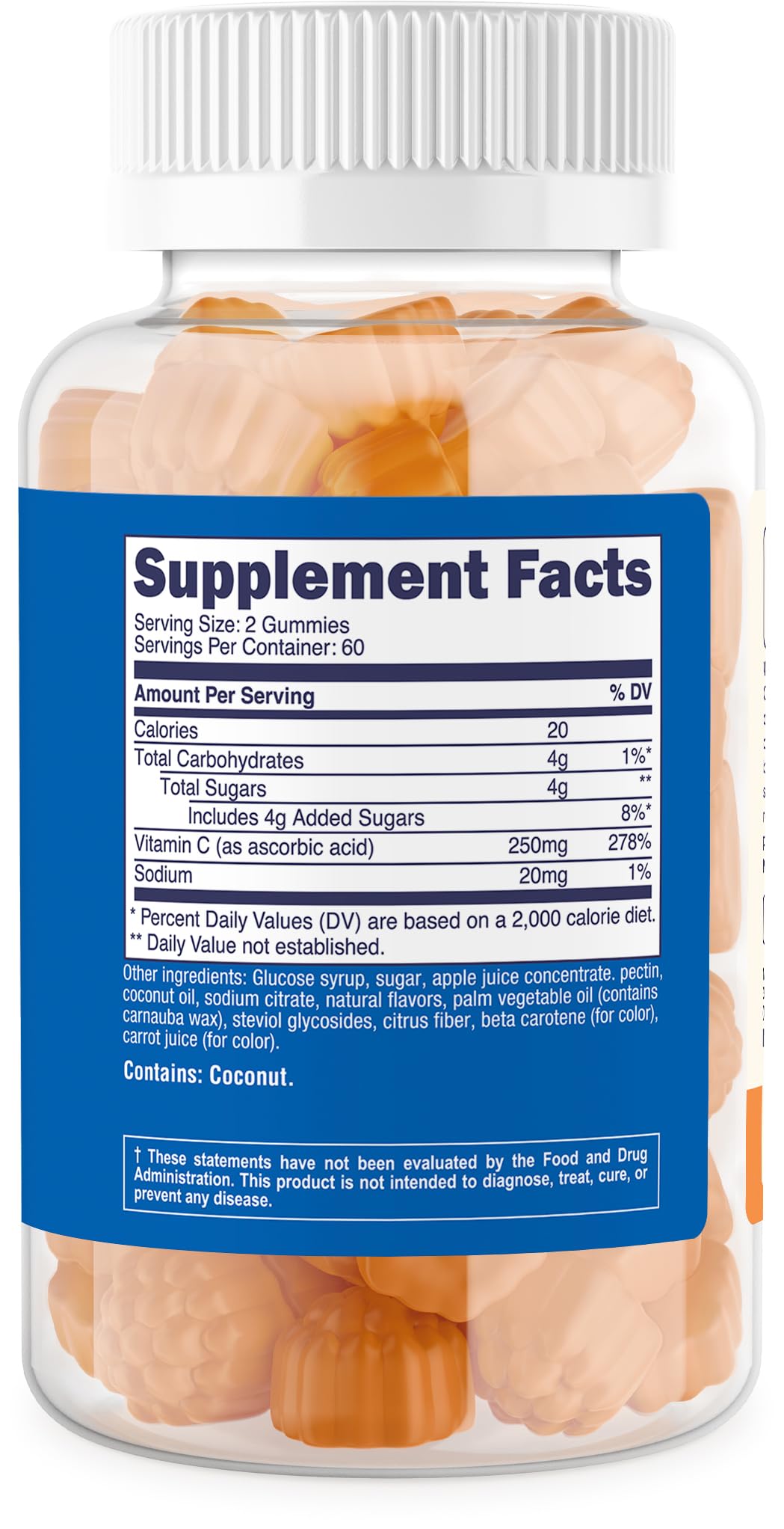 Nutricost Vitamin C Gummies on a table with orange slices