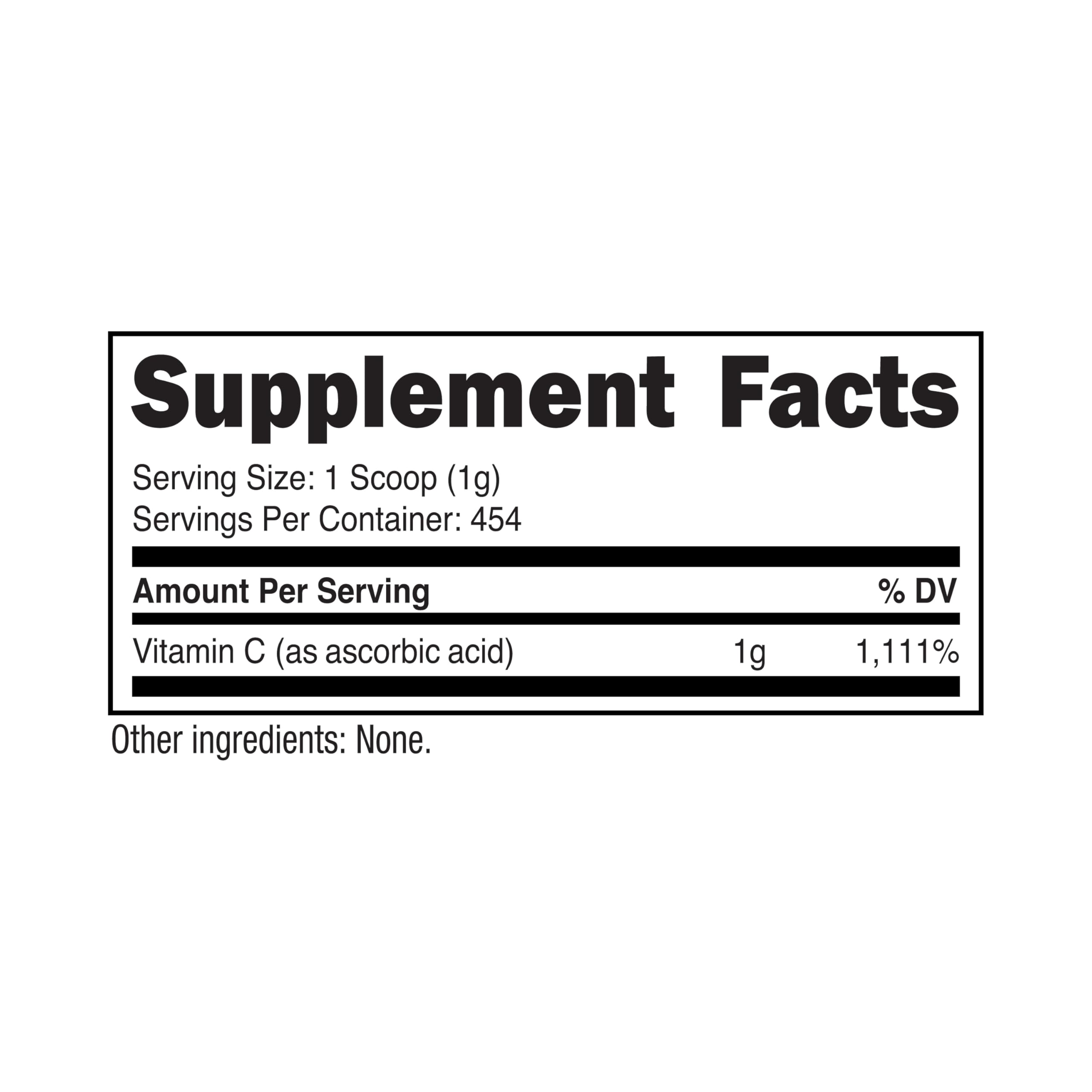 Nutricost Vitamin C Powder on a kitchen counter