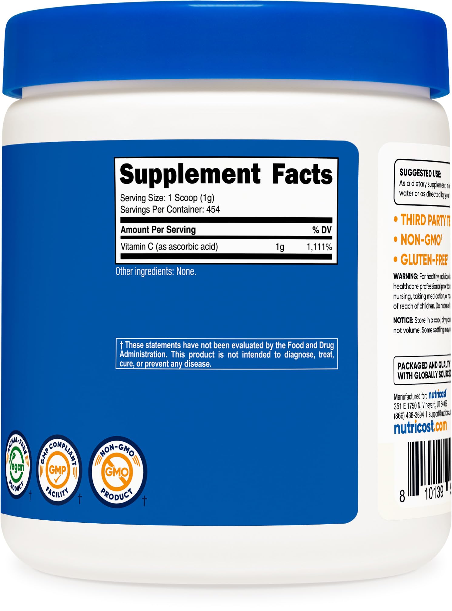 Nutricost Vitamin C Powder powder texture